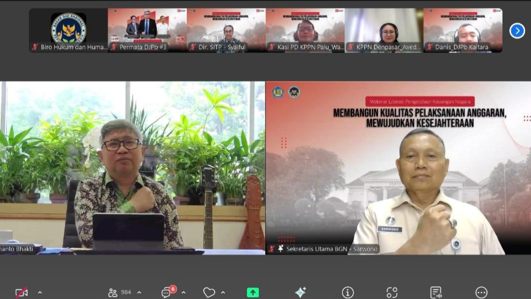 Tingkatkan Kualitas Anggaran, BGN Samosir dan Kemenkeu Selenggarakan Webinar Literasi Keuangan